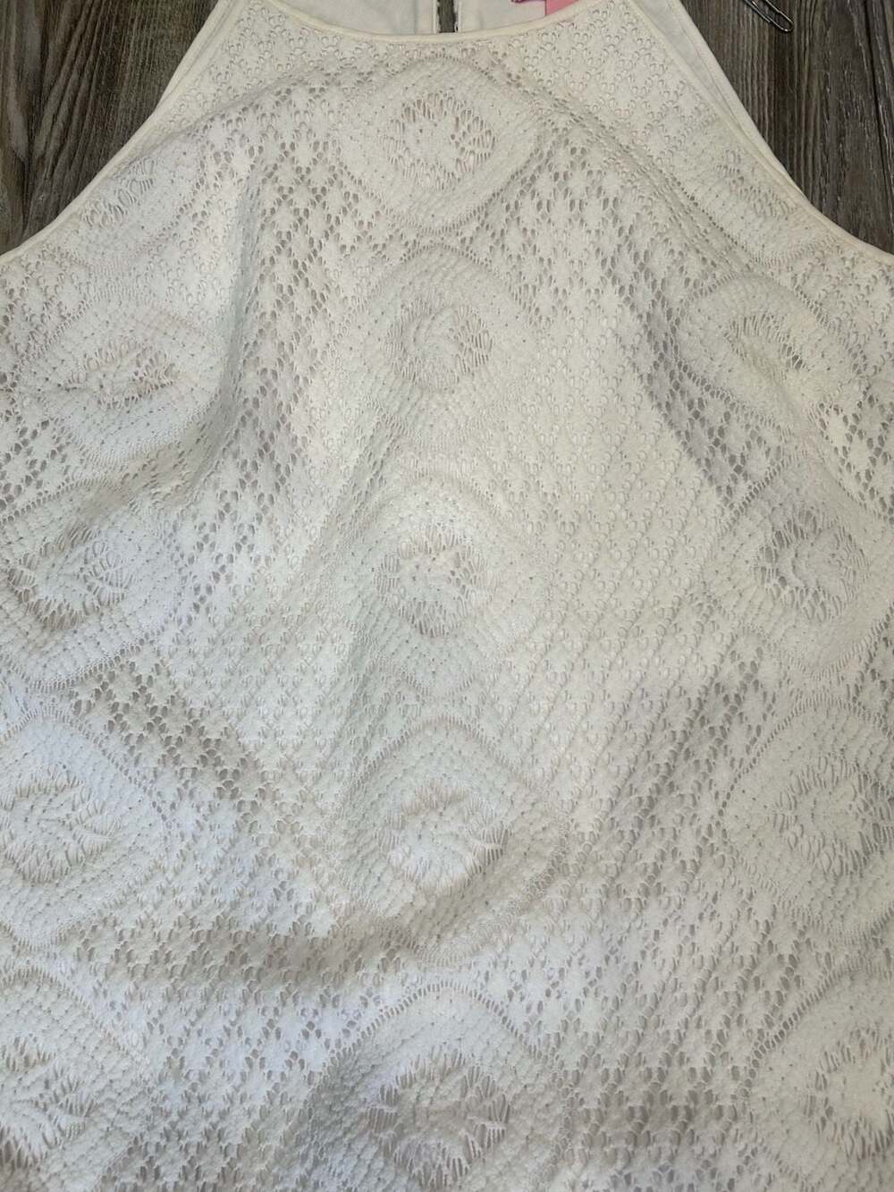 Lilly Pulitzer White Rayanne Crocheted Lace Halter Top Large - Picture 2 of 9